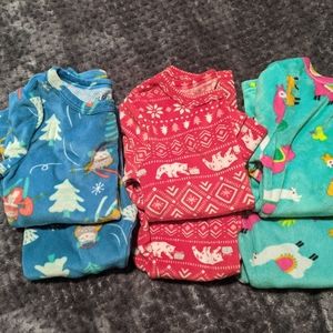 3 for $12 girls fleece PJs 3T